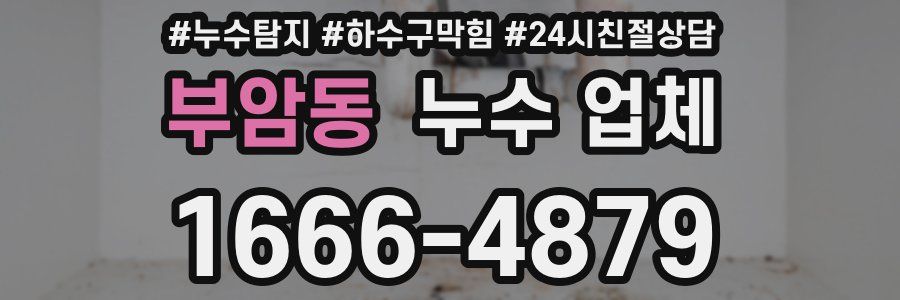 부암동 누수 업체