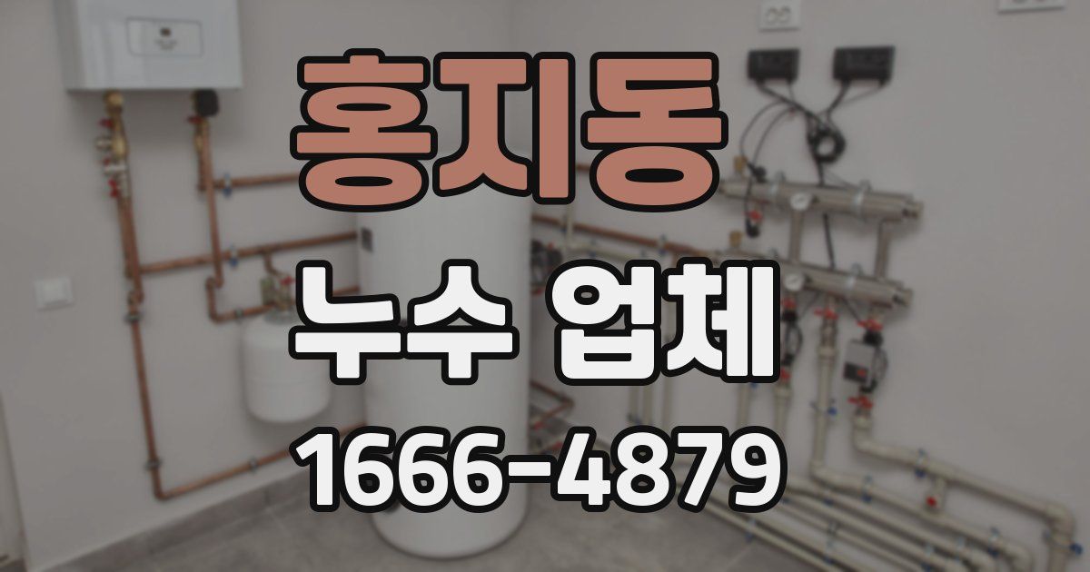 홍지동 누수 업체