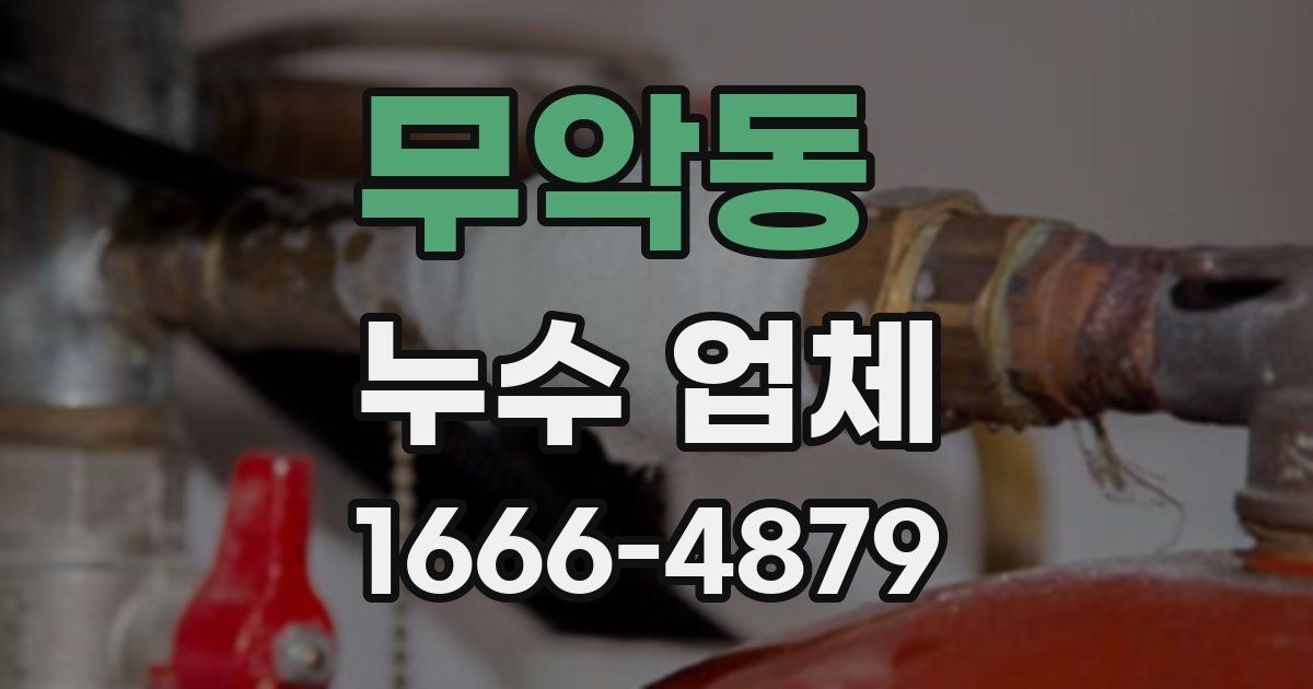 무악동 누수 업체