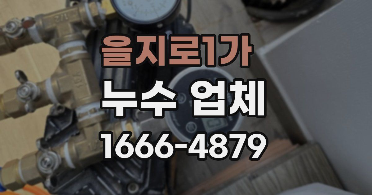 을지로1가 누수 업체