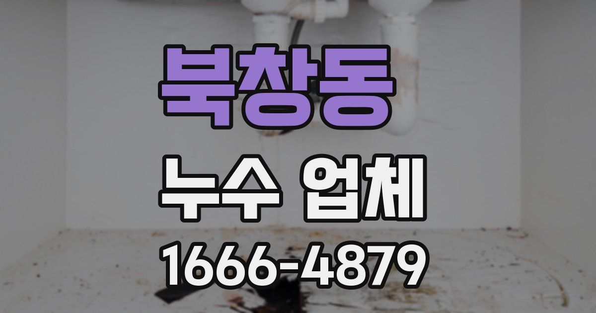 북창동 누수 업체