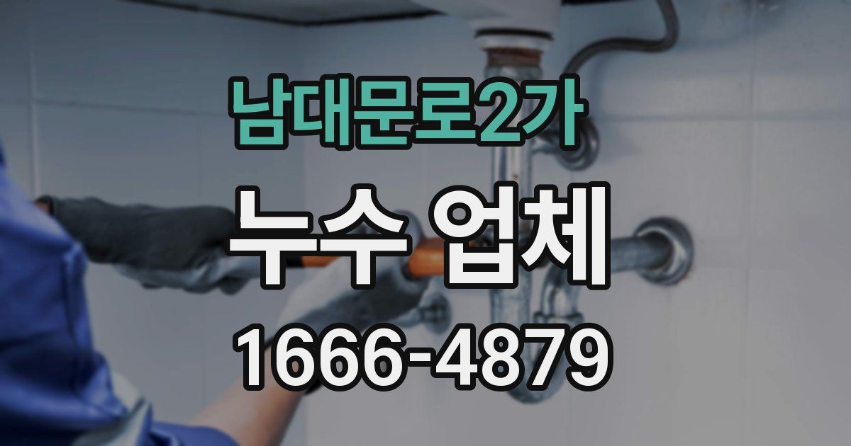 남대문로2가 누수 업체
