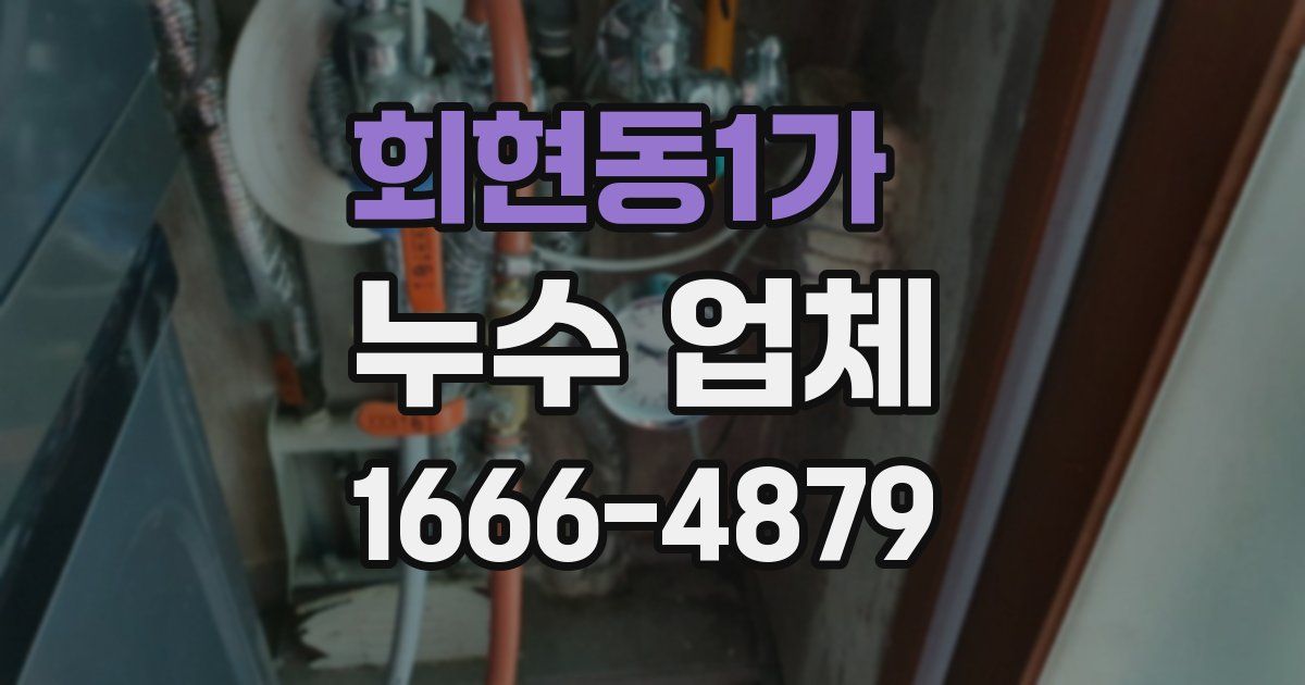 회현동1가 누수 업체