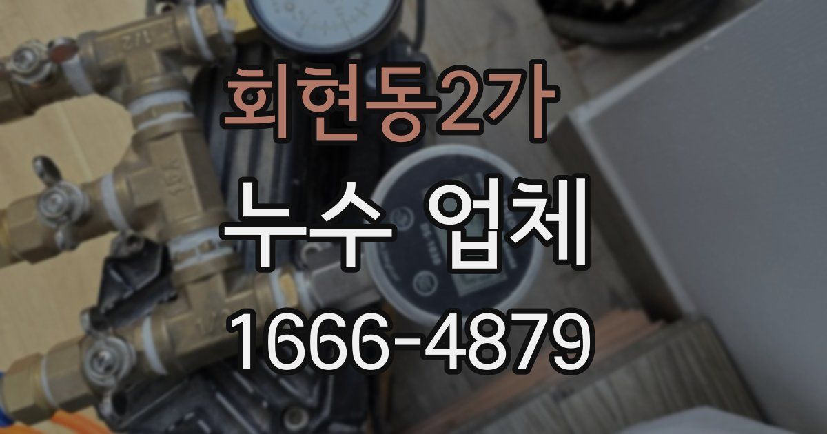 회현동2가 누수 업체