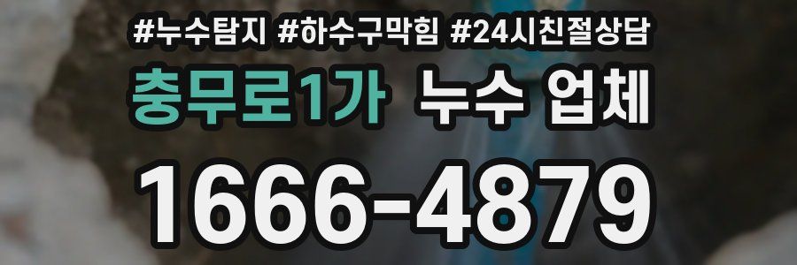 충무로1가 누수 업체
