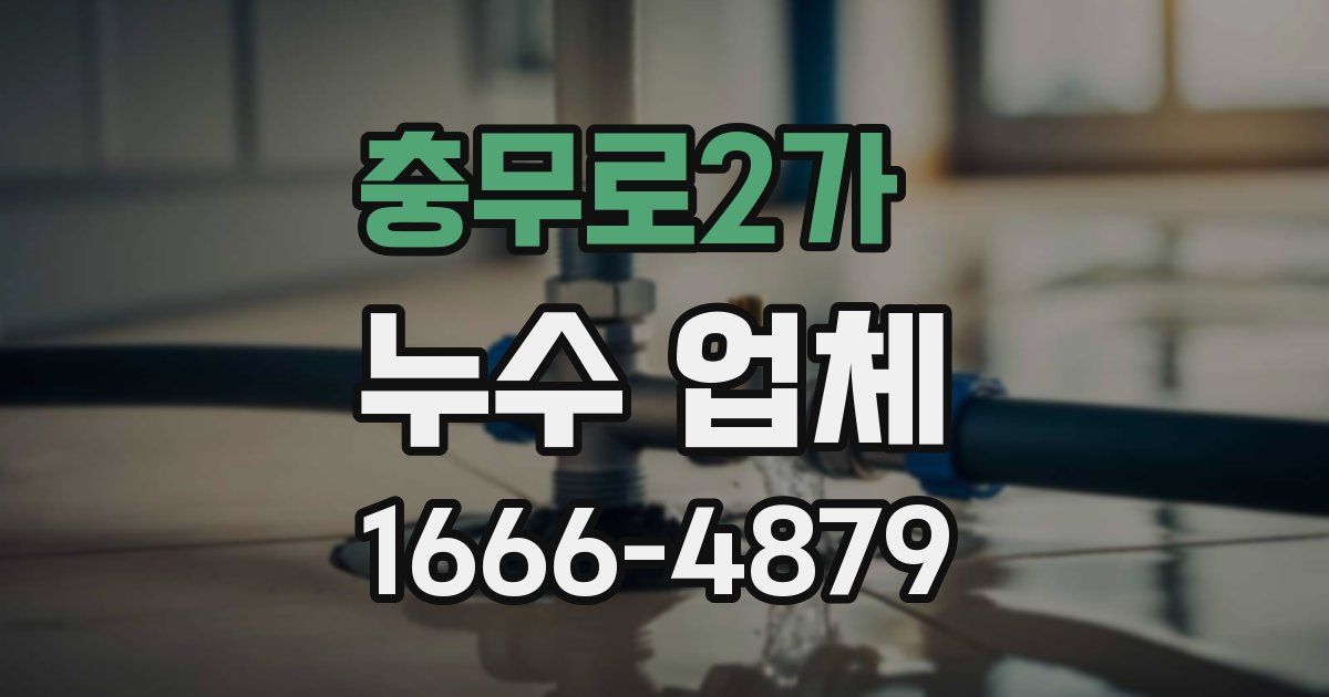 충무로2가 누수 업체