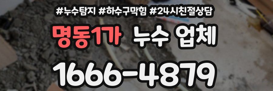 명동1가 누수 업체