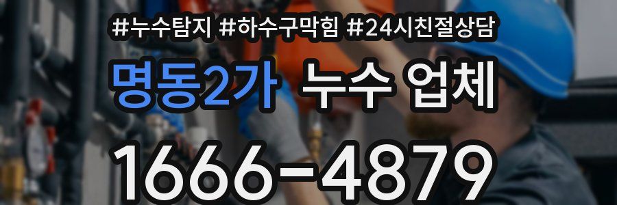 명동2가 누수 업체
