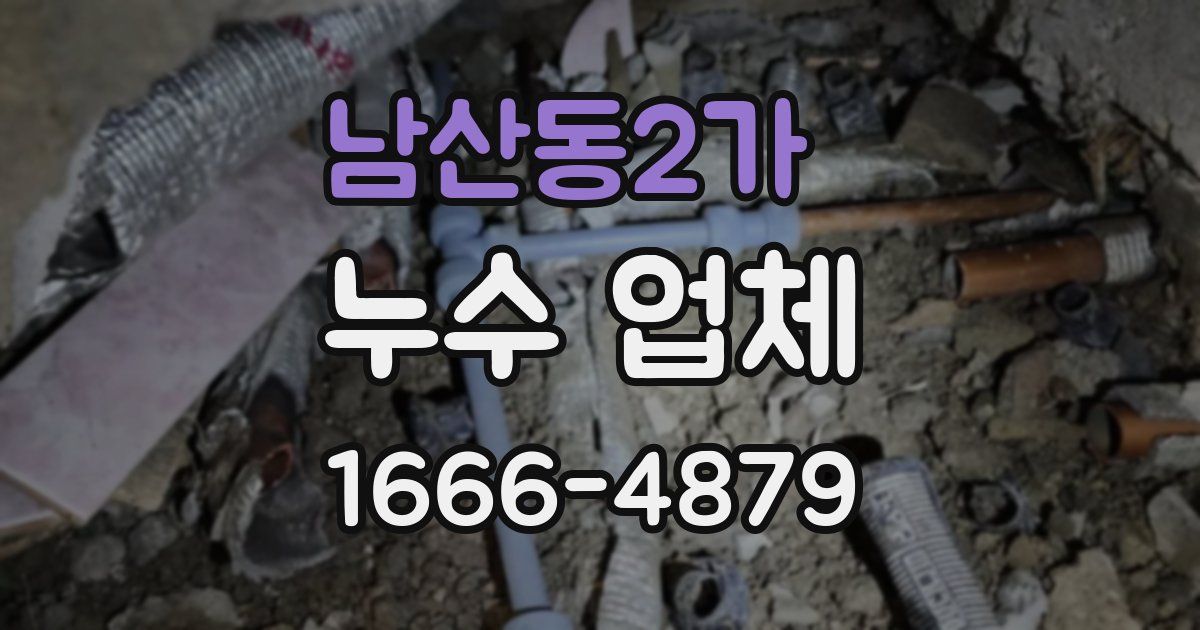 남산동2가 누수 업체