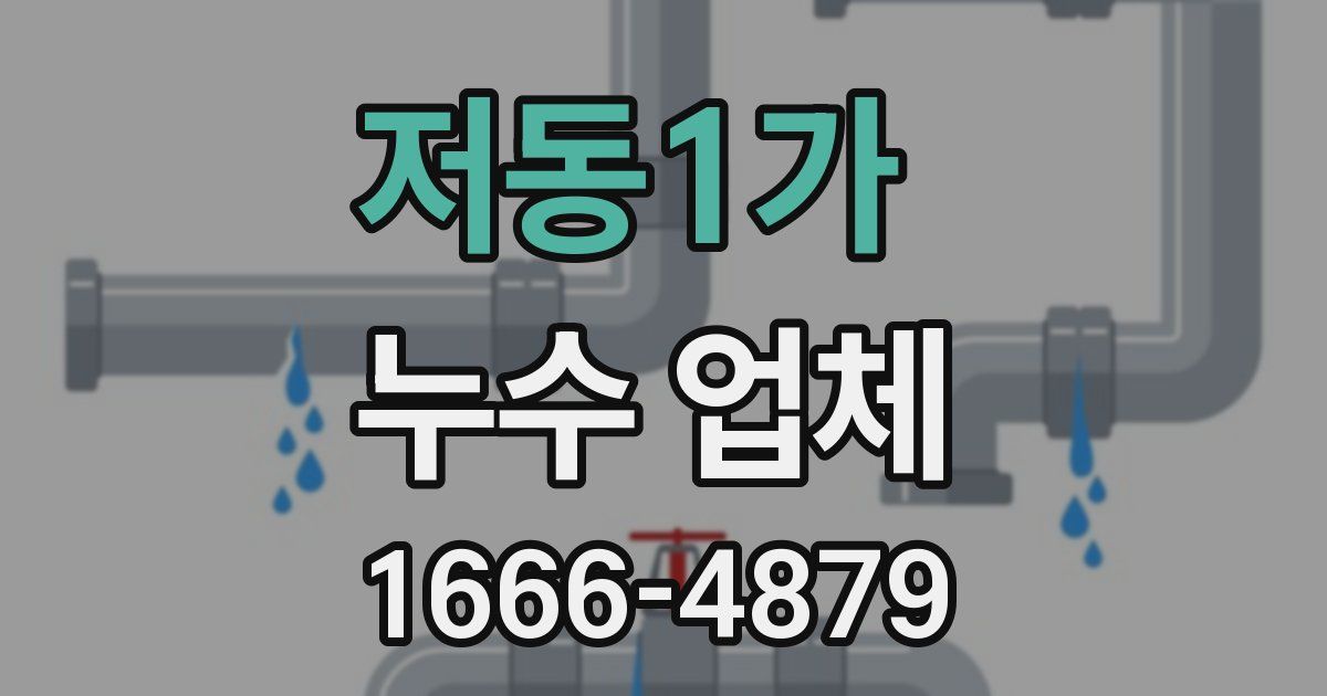 저동1가 누수 업체