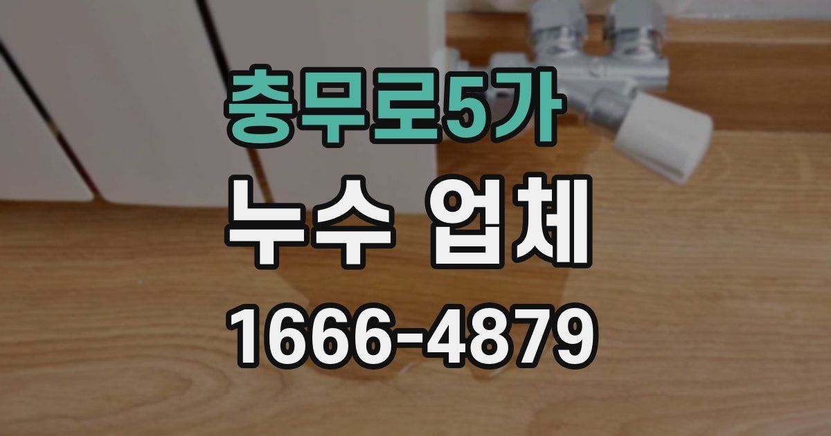 충무로5가 누수 업체
