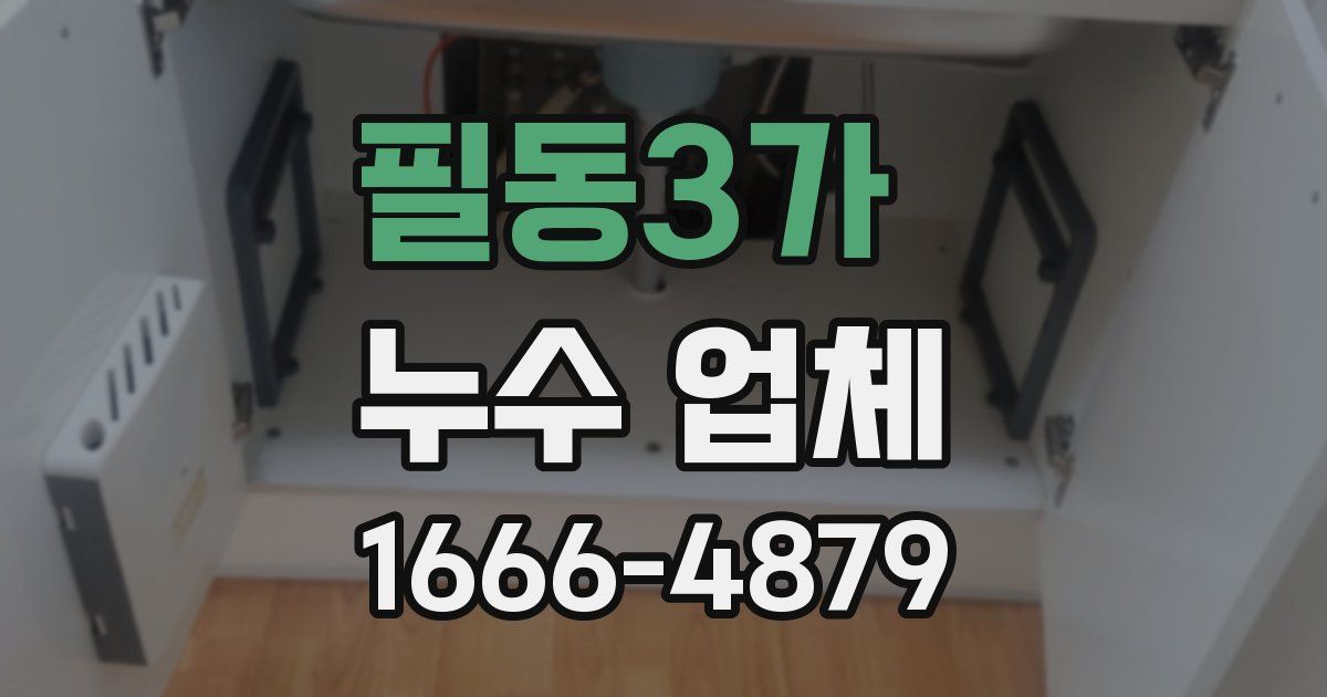 필동3가 누수 업체