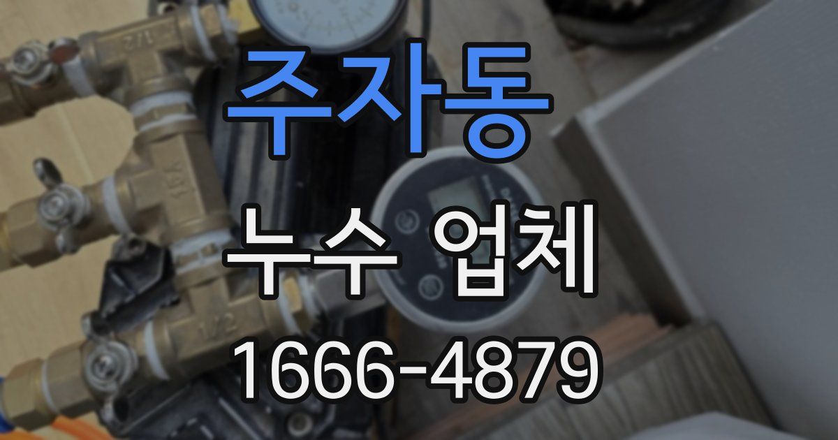 주자동 누수 업체