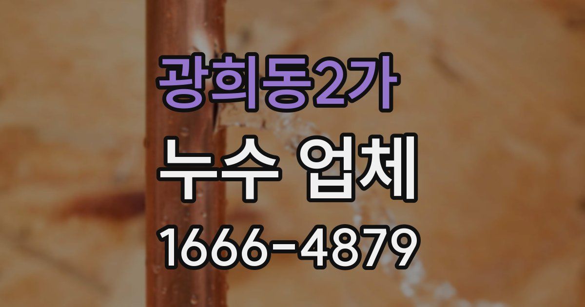 광희동2가 누수 업체