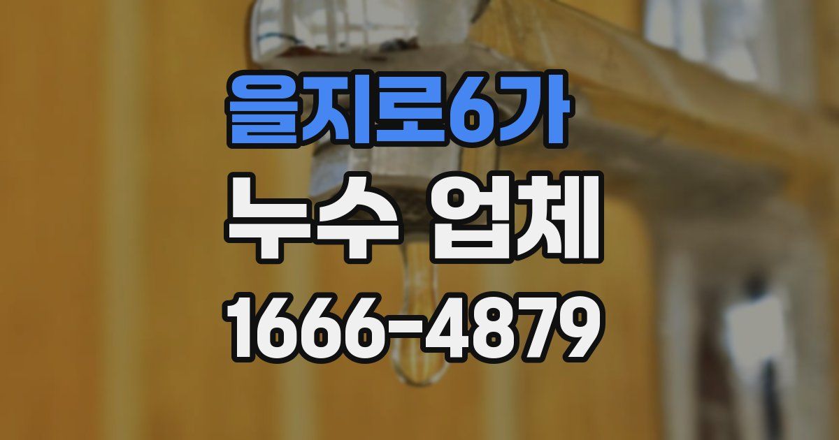 을지로6가 누수 업체