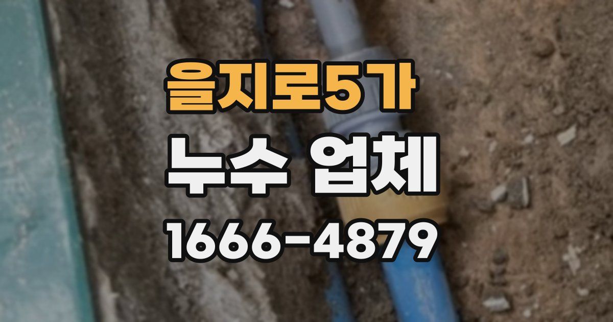을지로5가 누수 업체