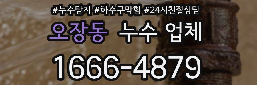 오장동 누수 업체