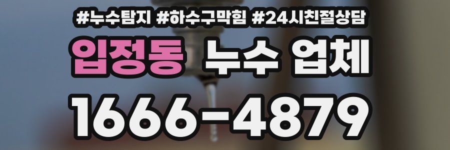입정동 누수 업체