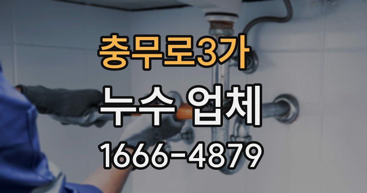 충무로3가 누수 업체