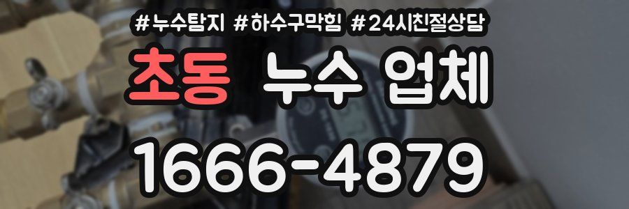 초동 누수 업체