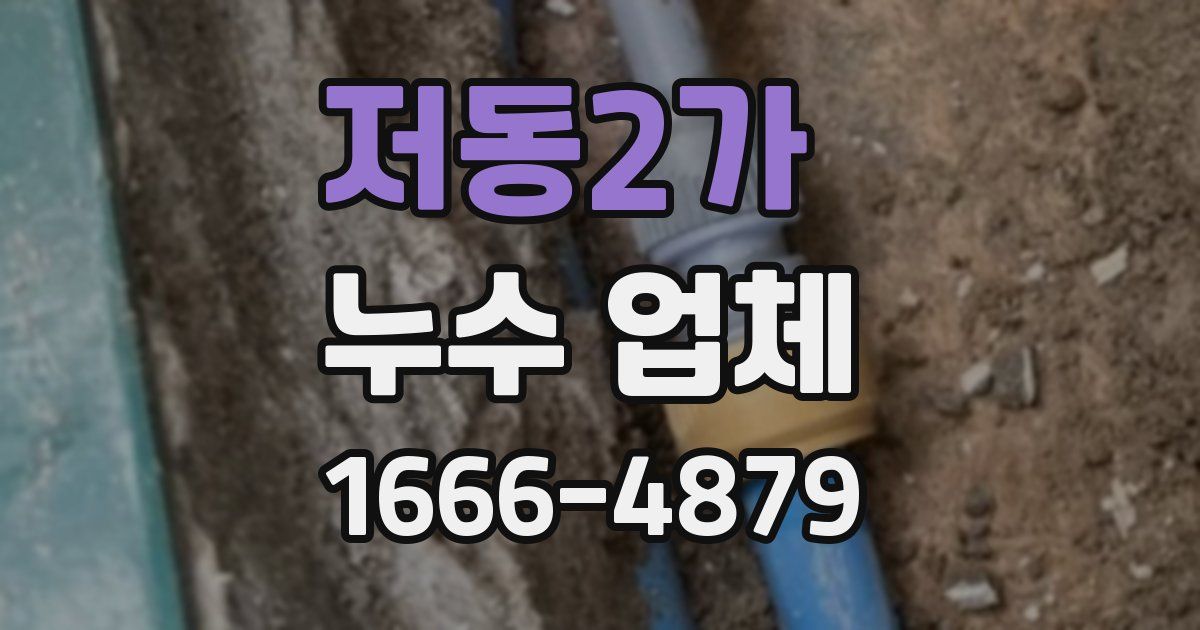 저동2가 누수 업체