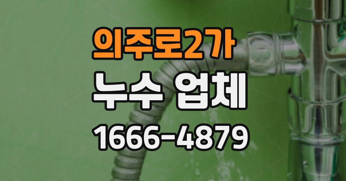 의주로2가 누수 업체