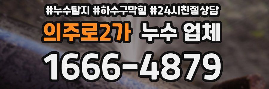 의주로2가 누수 업체