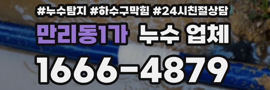 만리동1가 누수 업체