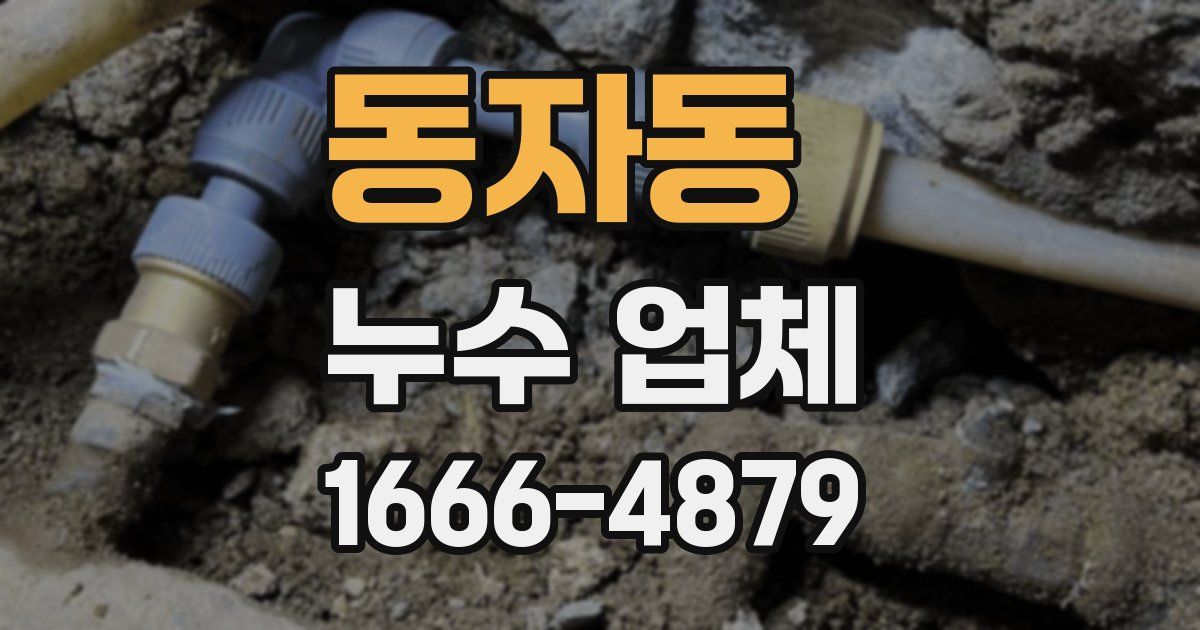 동자동 누수 업체