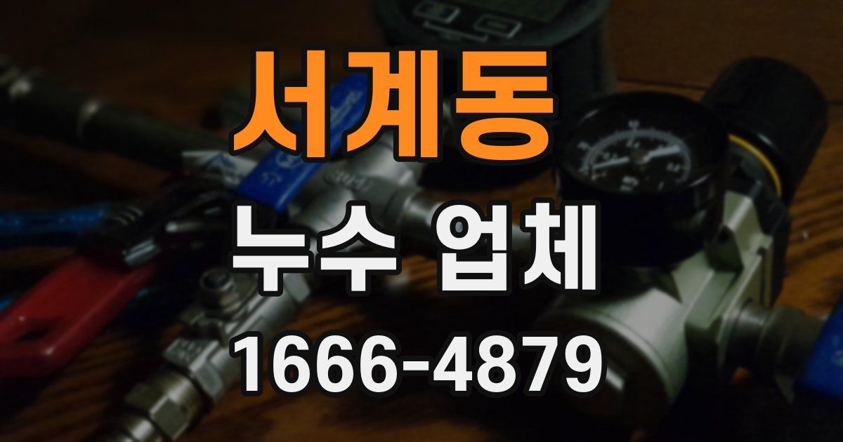 서계동 누수 업체
