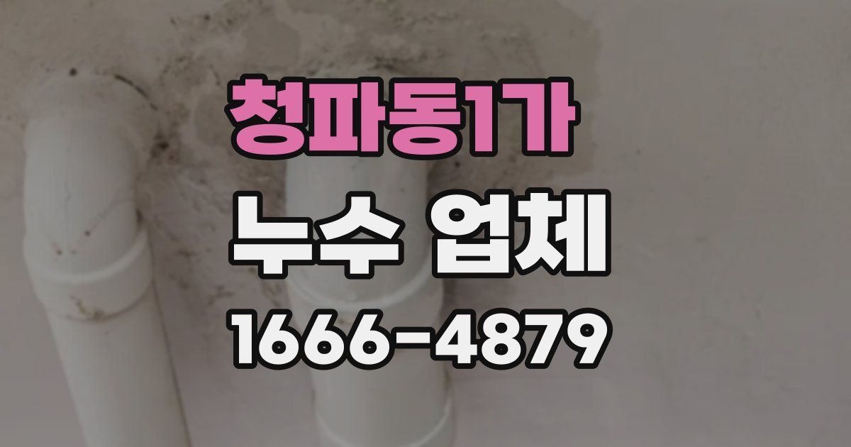 청파동1가 누수 업체