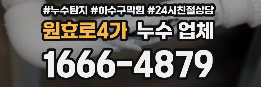 원효로4가 누수 업체