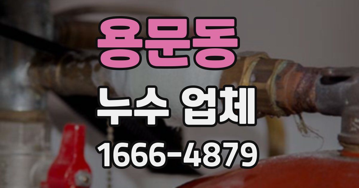 용문동 누수 업체