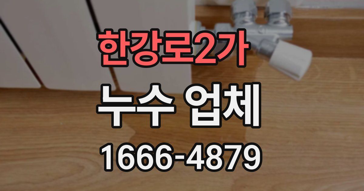 한강로2가 누수 업체