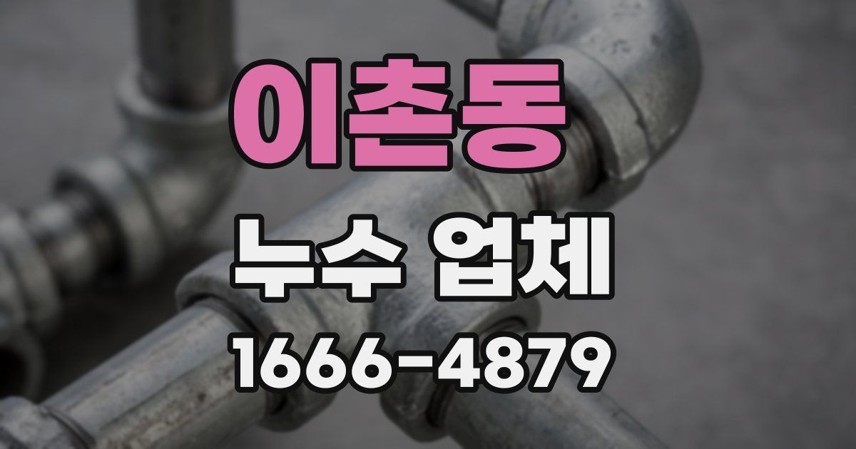 이촌동 누수 업체