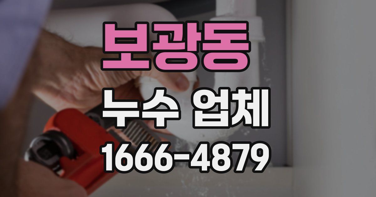 보광동 누수 업체