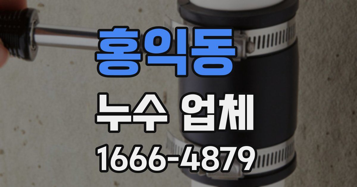 홍익동 누수 업체