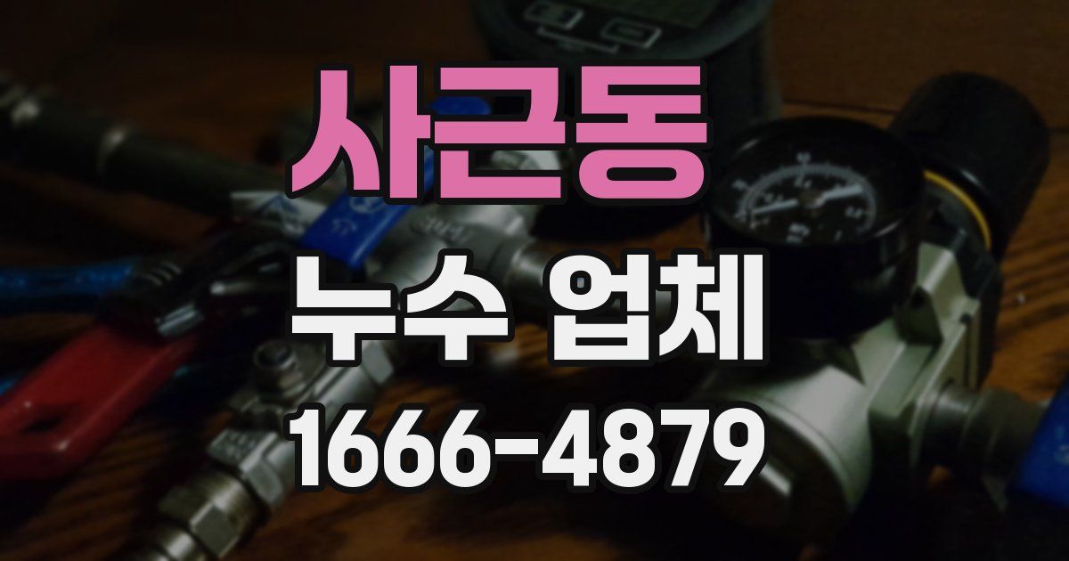 사근동 누수 업체