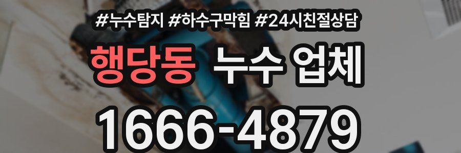 행당동 누수 업체