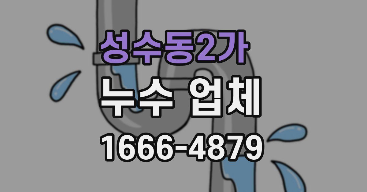 성수동2가 누수 업체