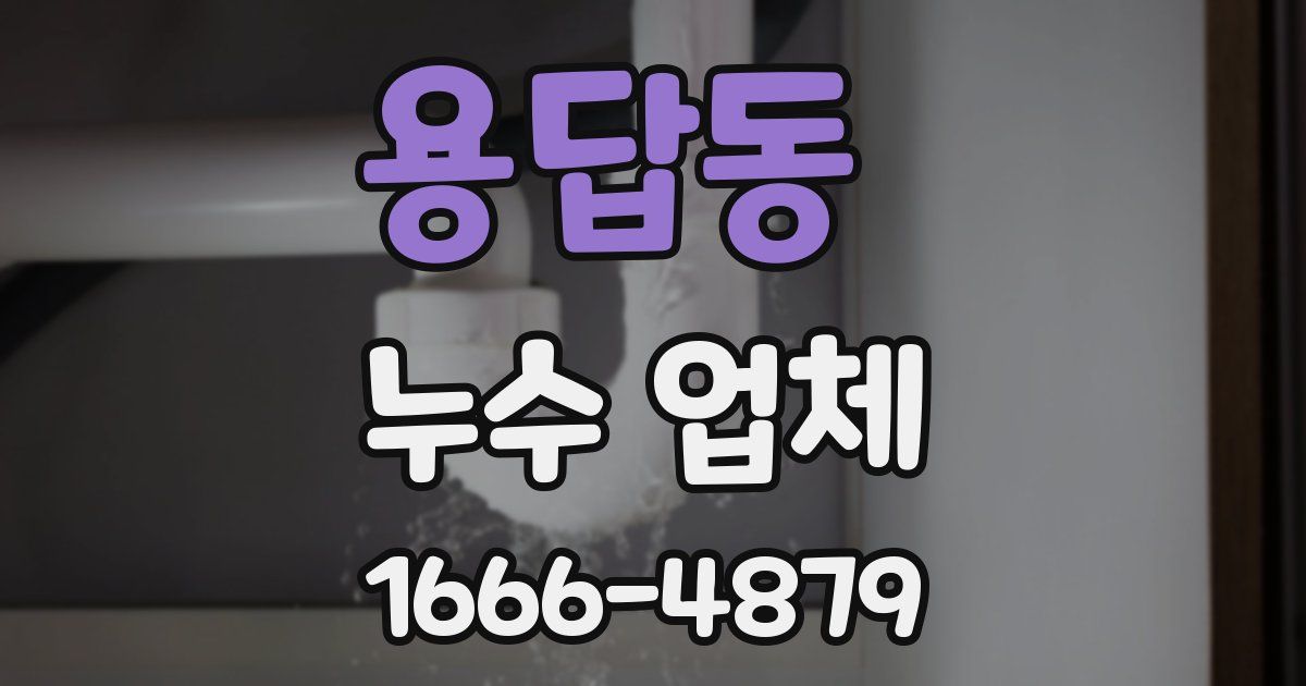 용답동 누수 업체