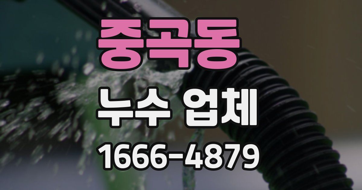 중곡동 누수 업체