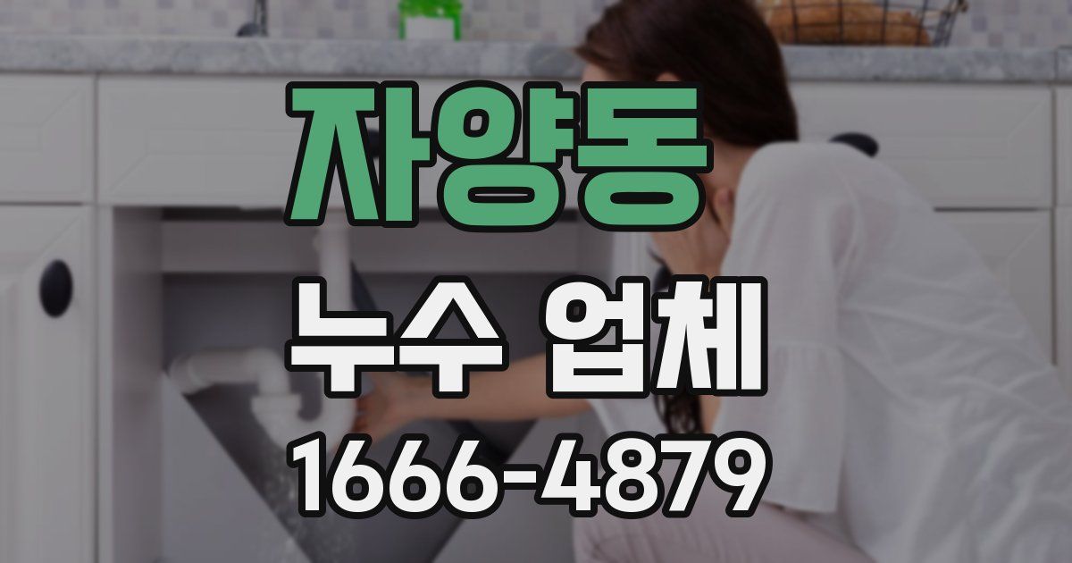 자양동 누수 업체