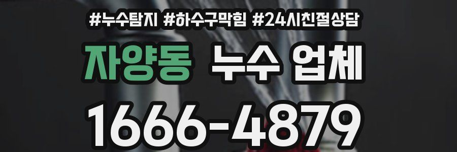 자양동 누수 업체