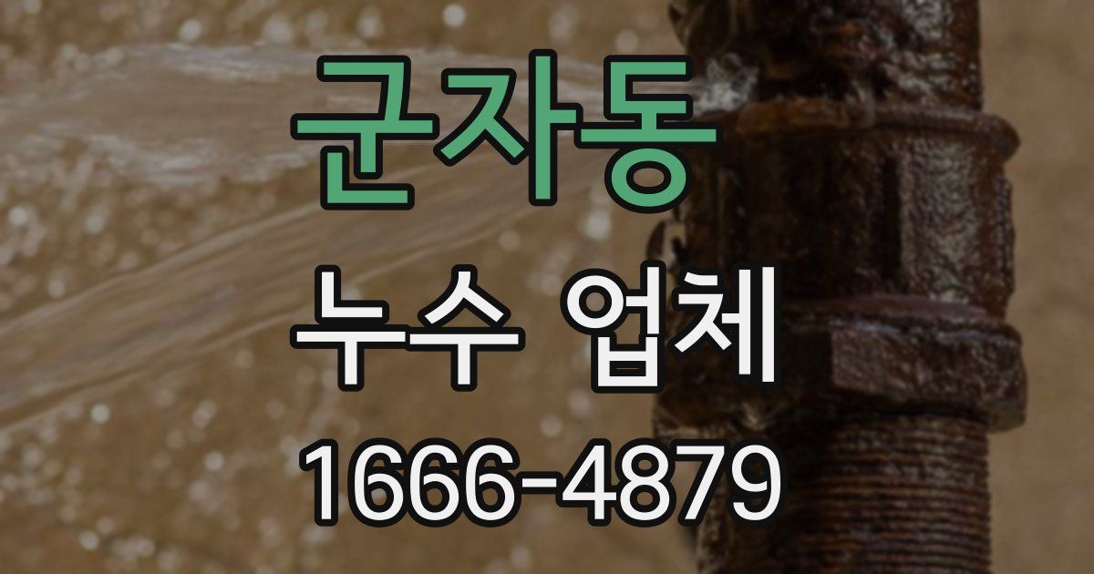 군자동 누수 업체