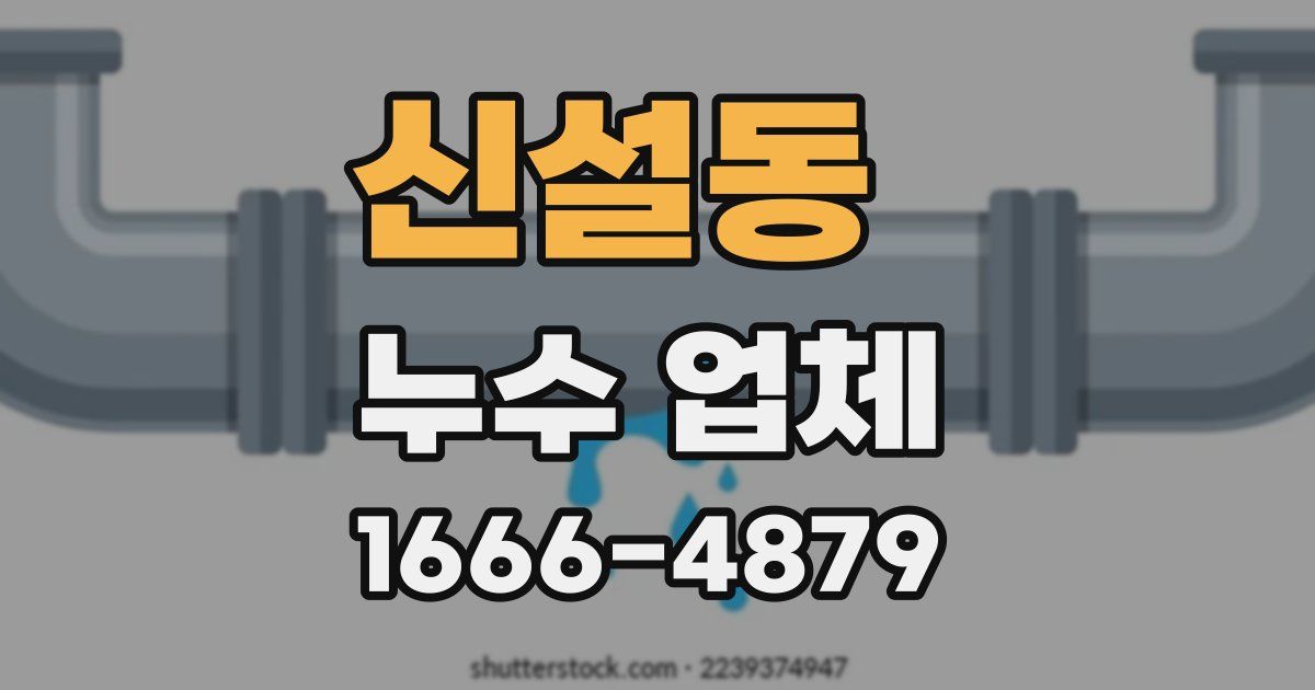 신설동 누수 업체