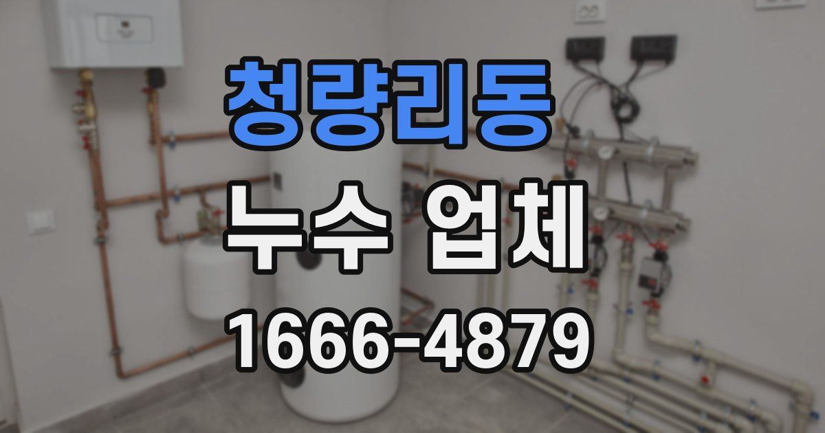 청량리동 누수 업체