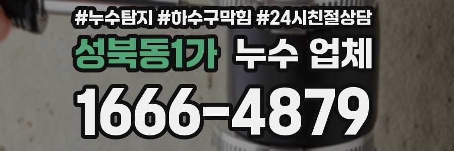 성북동1가 누수 업체
