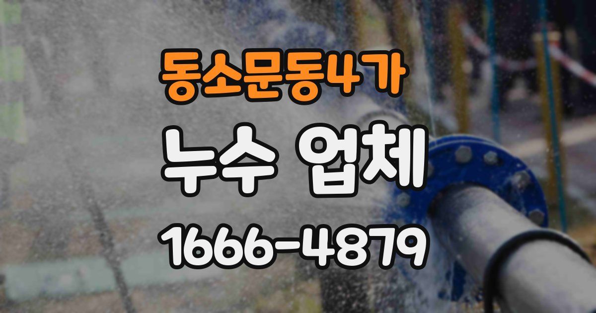 동소문동4가 누수 업체