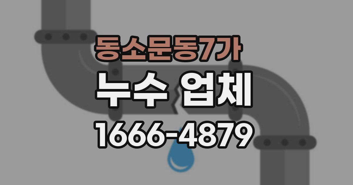 동소문동7가 누수 업체